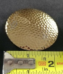 CIRCULAR GOLD COLOR CIRCLE GOLF BALL DIMPLED CLASP LOOP BUCKLE