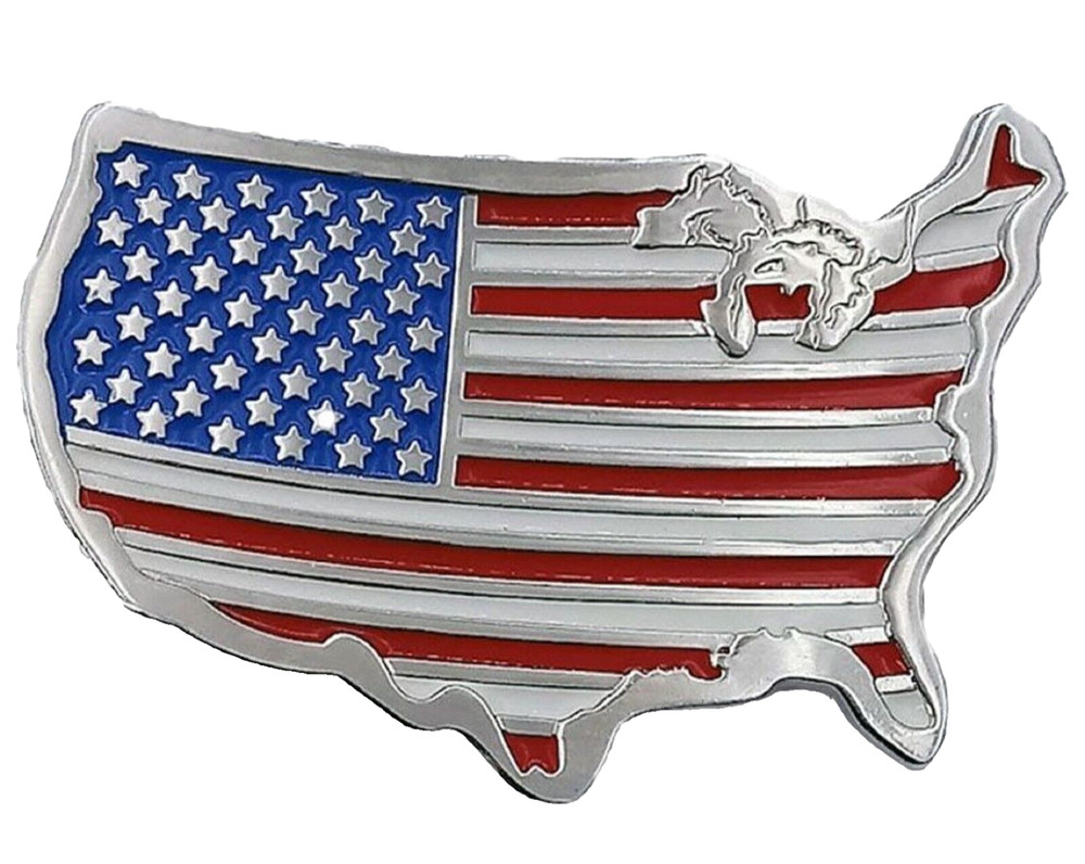 New Men Women American US Country United State Map Belt Buckle Western Cowboy