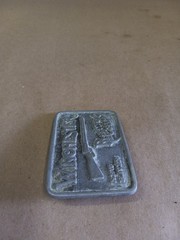 Vintage Winchester Repeating Arms Pewter Belt Buckle