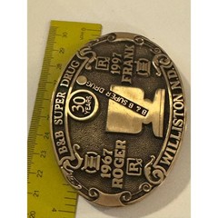 Vintage B&B Super Drug 30 Years Williston ND Belt Buckle 1967-1997 Pharmacy