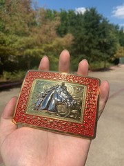 Western Buckle Gold Silver Red Horse Head Cowboy Buckle Fit 2 » Hebilla Vaquero