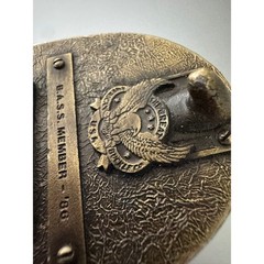 Vintage 1986 B.A.S.S. Member Belt Buckle Great American Buckle Co Fishing Brass