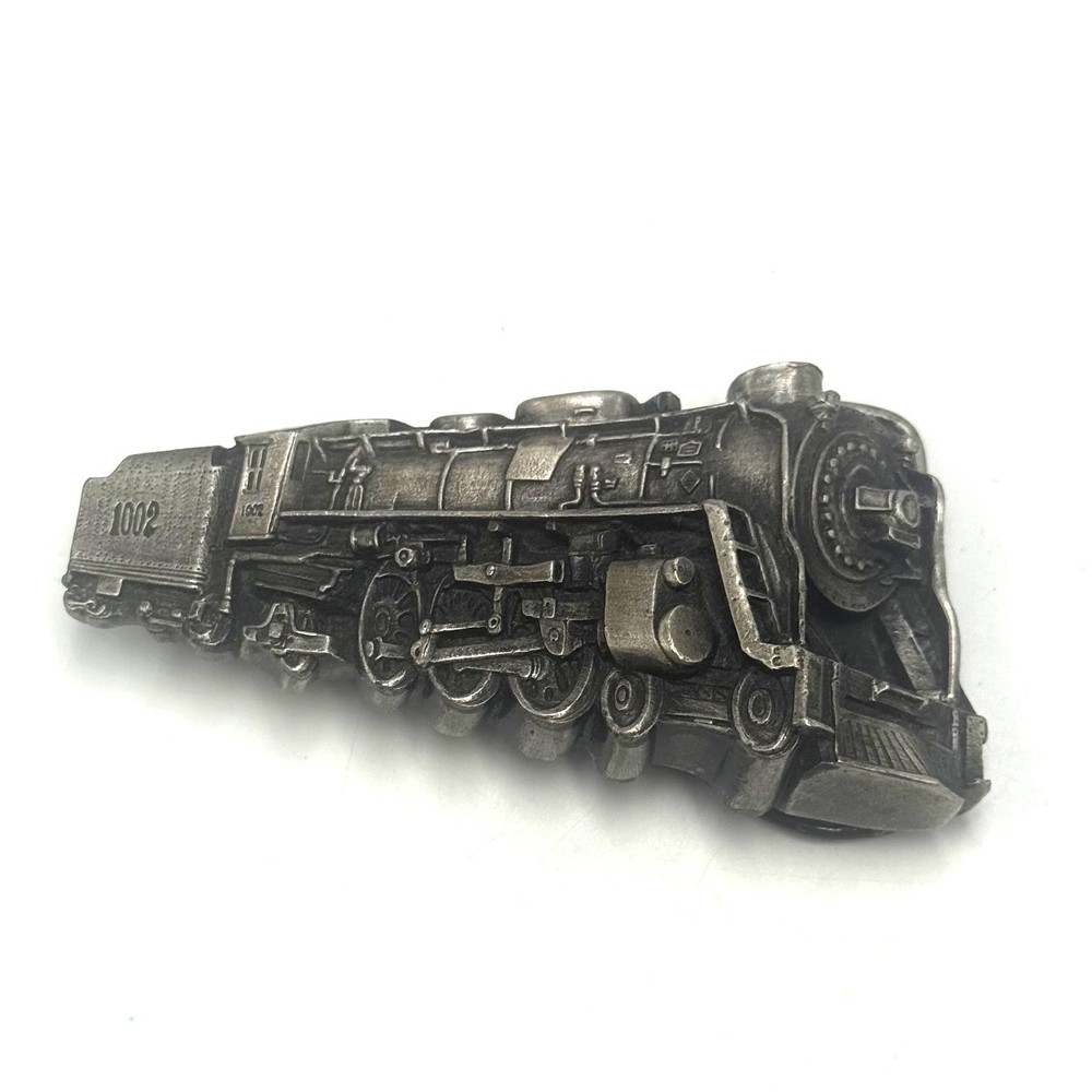 Vintage 1978 Bergamot Brass Works Steam Locomotive Train Belt Buckle 1002 USA