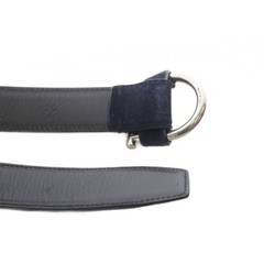 Salvatore Ferragamo Belt Suede Leather Gancini 85 Navy