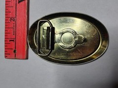 Vintage Horse Equestrian Horseshoe Belt Buckle Cowboy Lucky Horseshoe Distressed