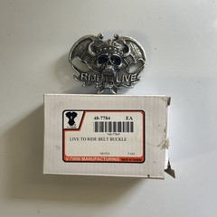 Belt Buckle Ride To Live V-Twin Manufacturing