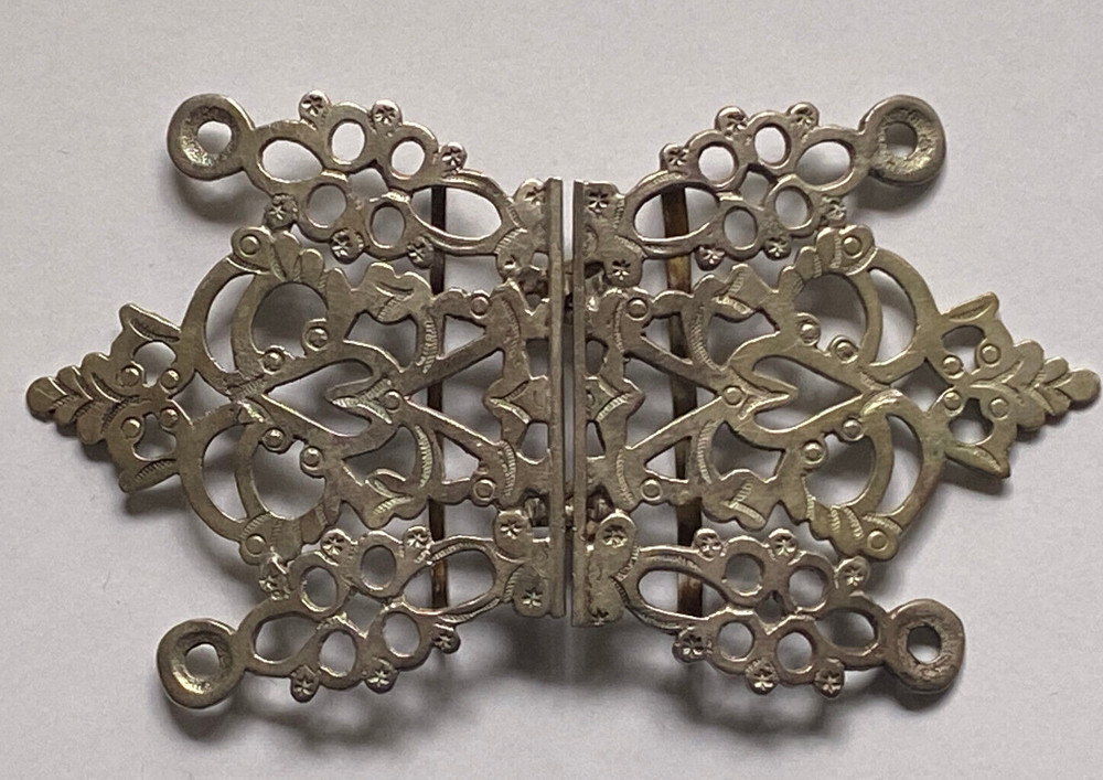 Belt Buckle Antique Circa 1900 – Metal – Interesting and Rare Piece 10.5cm