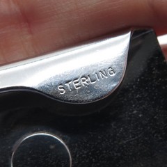 925 Sterling Silver Antique Diamond-Cut Westinghouse 25 Years Award Belt Buckle