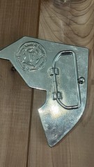 Famous Stars & Straps F Gun Look Silver & Rhinestone Metal Belt Buckle Mens
