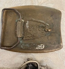 Vintage Belt Buckle Lot Western Patriotic Military Eagle Mixed Designs 3 Pc