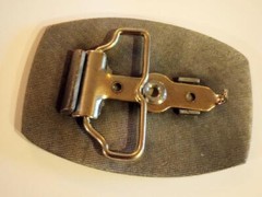 Vintage Pride Drilling C.A. Belt Buckle Brass with Orange Enamel Arizona Based?