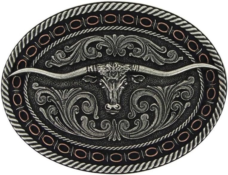Montana Silversmiths Longhorn Collection Western Attitude Belt Buckle