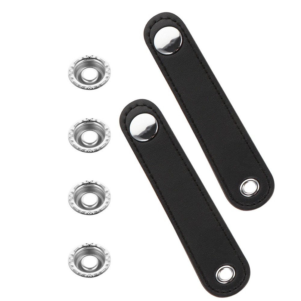 2Pcs Universal Black Accordion Bellows Strap with Durable Buckle for Instruments