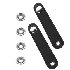 2Pcs Universal Black Accordion Bellows Strap with Durable Buckle for Instruments
