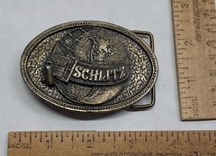 SCHLITZ – trade mark – beer – belt BUCKLE – listing #6791