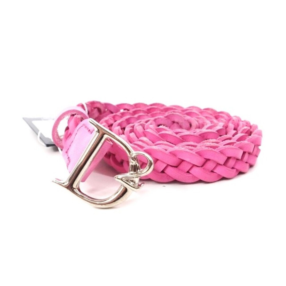Dsquared 22Aw Logo Buckle Mesh Leather Belt Braided 80