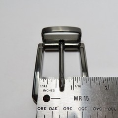 Mens Replacement Belt Buckle Gunmetal Single Prong Fits 1.5 Inch Belt