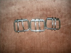LOTS OF 3 SILVER COLOR REGULAR BUCKLE FOR 1 1/2 IN WIDE BELT FOR 2 HOLES BELT