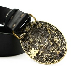 Leo belt buckle, Lion Horoscope Astrological Zodiac Sign solid brass buckle