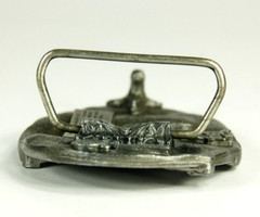 Telephone Lineman belt buckle western pewter Siskiyou Buckle Co. 1988