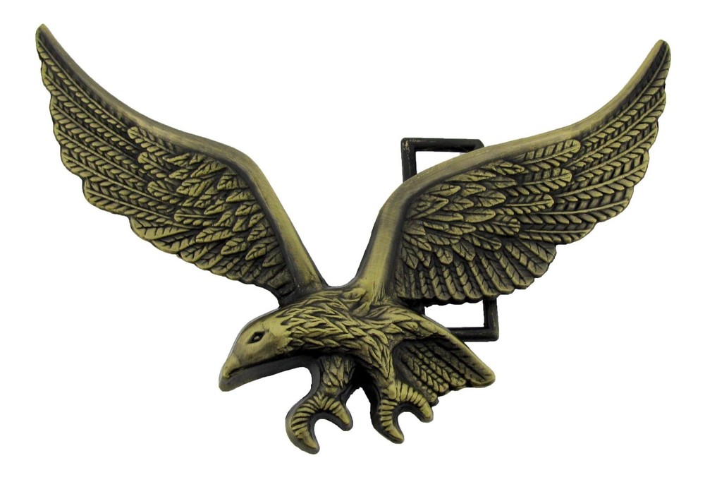 Eagle Belt Buckle New Men Western Cowboy Rodeo Brass Metal Bronze Sharp Edges