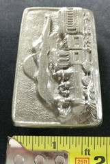 TRAIN STEAM ENGINE AMERICAN LOCOMOTIVE SUN CLOUDS CAR TENDER BELT BUCKLE