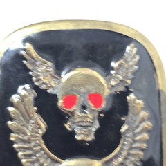 Craftmaster Industires Double Skull With Wings & red Eyes Belt Buckle Metal