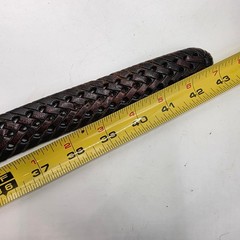 Brighton 94603 Dark Brown Braided Woven Leather Belt Silver Buckle 38