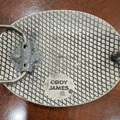 Cody James Patriotic Metal Belt Buckle Silver Red Blue White Men Oval Abstract