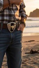 Men Women Silver Metal Western Belt Buckle Texas Lone Horn Cow Bling Gold Bull