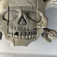 Skull Buckle 3in Tall 2.5in Wide Metal