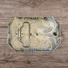 Cowboy Belt Buckle For Men Fighting Roosters 4.25&Prime;x3&Prime; Gold Tone/Silver/Black