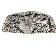 Guitar, Butterfly, Peace and Daisy Belt Buckle
