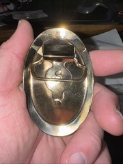 Vintage America Heart Flag Gold Belt Buckle Rare Fast Free Shipping