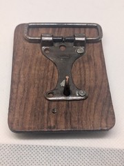 Vintage Unbranded 1776-1976 Wood Belt Buckle with Metal Liberty Bell & Dates