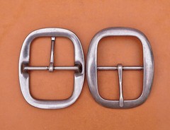 DIY Heavy Strong Center Bar Pin Belt Buckle Silver Plated Fit 40mm Leather Strap