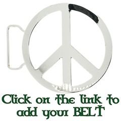 CND Belt Buckle Peace symbol Vintage Hippie Punk Gothic protest activist
