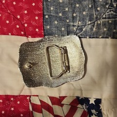 Men&rsquo;s Western Cowboy Belt Buckle Silver/Gold Horse Center Floral Engraved 1.5in