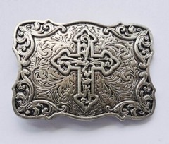 Cross Retro Western Cowboy Belt Buckle for Men & Women Fits 1.5in Belt