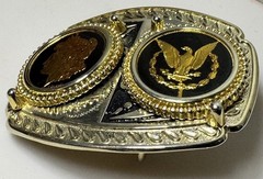 24k GOLD PLATED VINTAGE BELT BUCKLE RARE