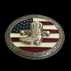 USA FLAG COWBOY COWGIRL BOOTS WESTERN BELT BUCKLE BELTS BUCKLES