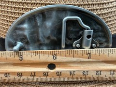 Antiqued Silver Oval Bull Skull Indian Western Belt Buckle