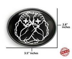 Straight Edge Belt Buckle – Hardcore Punk Music Handmade Artisan Buckle – 279