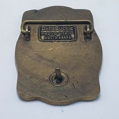 Vintage 1982 National AIr Races Championship Brass Belt Buckle RARE Dynabuckle