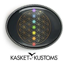 Chakra Sacred Geometry Belt Buckle – Handmade Accessory Gift – 794