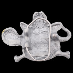 Cowboy Skull Rattlesnake Western Cowboy Belt Buckle