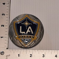 SILVER PEWTER MLS SOCCER LA LAS ANGELES GALAXY Metal Belt Buckle