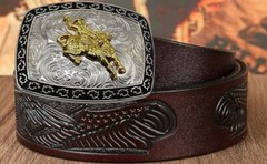 Bull Rider Silver Gold Belt Buckle Western Rodeo Fashion Cowboy Hebillas Vaquera
