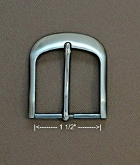 New 1 1/2&Prime; pin buckle (#64) man/women gun nickel color finish causal buckle