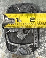 Heavily Wore Made In USA 1990 End Of The Trail Pewter Belt Buckle C&J INC.#1458